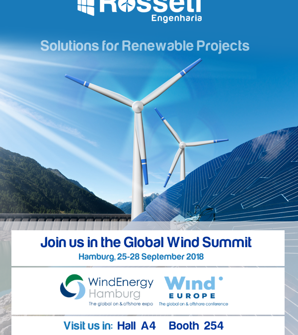 Join us in the Global Wind Summit, Hamburg, 25-28 September 2018, Visit us in: Hall A4 Booth 254