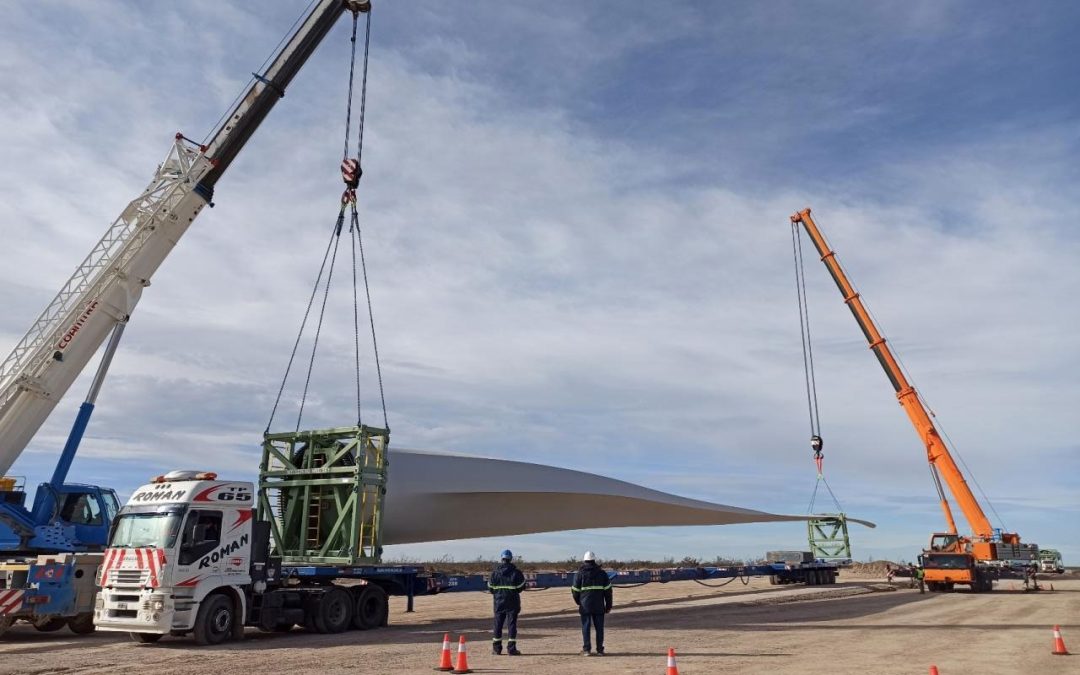 Last major components ready to install at the Chubut Norte Wind Farm